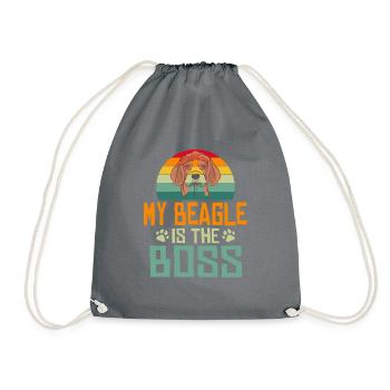 Beagle Gift Beagle Owner - Drawstring Bag - grey - Front
