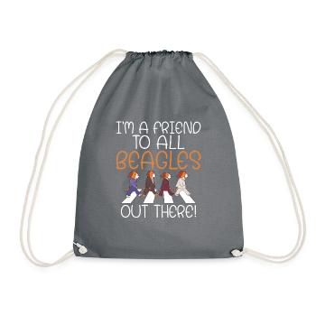 Beagle Gift Beagle Owner - Drawstring Bag - grey - Front