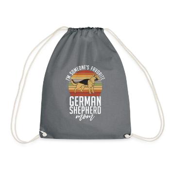 Deutscher Schäferhund Geschenke - Turnbeutel - Grau - Vorne