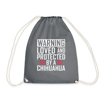 Chihuahua Geschenke Chihuahua Besitzer - Turnbeutel - Grau - Vorne