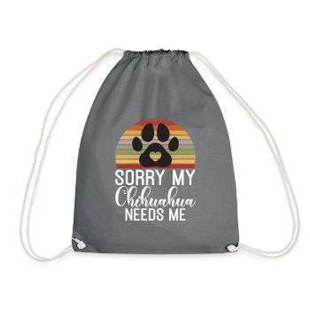Chihuahua Geschenke Chihuahua Besitzer - Turnbeutel - Grau - Vorne