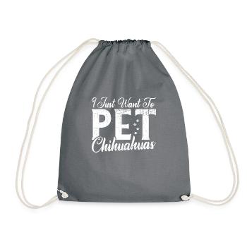 Chihuahua Geschenke Chihuahua Besitzer - Turnbeutel - Grau - Vorne