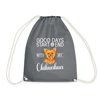 Chihuahua Geschenke Chihuahua Besitzer - Turnbeutel - Grau - Vorne