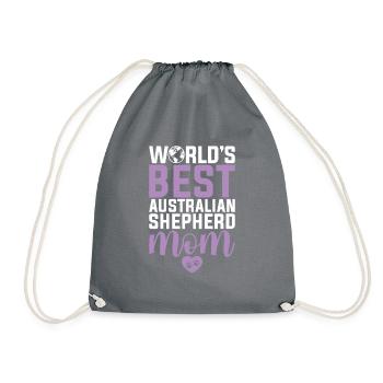 Australian Shepherd Geschenke - Turnbeutel - Grau - Vorne