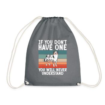 Cadeaux de berger australien - Sac de sport léger - gris - Devant