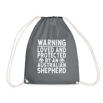 Australian Shepherd Geschenke - Turnbeutel - Grau - Vorne