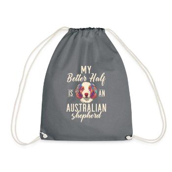 Australian Shepherd Geschenke - Turnbeutel - Grau - Vorne