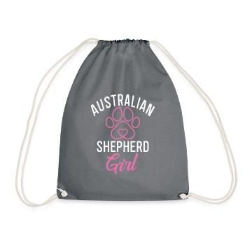Australian Shepherd Geschenke - Turnbeutel - Grau - Vorne