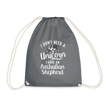 Australian Shepherd Geschenke - Turnbeutel - Grau - Vorne