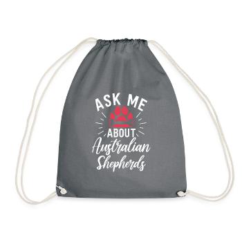 Australian Shepherd Geschenke - Turnbeutel - Grau - Vorne