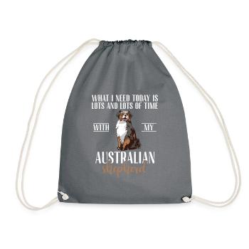 Australian Shepherd Geschenke - Turnbeutel - Grau - Vorne
