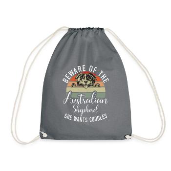 Australian Shepherd Geschenke - Turnbeutel - Grau - Vorne