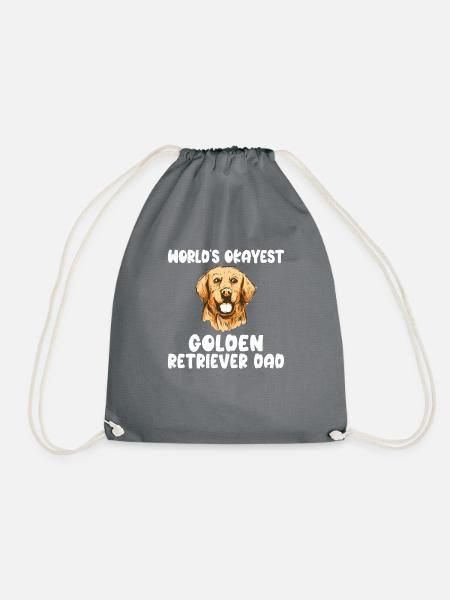 Golden Retriever Geschenke - Turnbeutel - Grau
