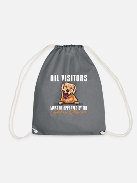 Golden Retriever Geschenke - Turnbeutel - Grau