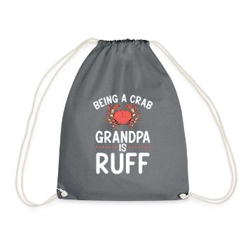 Krabbenliebhaber Geschenke - Turnbeutel - Grau - Vorne