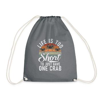 Krabbenliebhaber Geschenke - Turnbeutel - Grau - Vorne