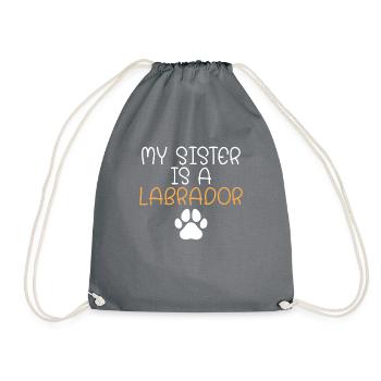 Cadeaux amoureux du Labrador - Sac de sport léger - gris - Devant