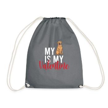 Labrador Lover Gifts - Drawstring Bag - grey - Front