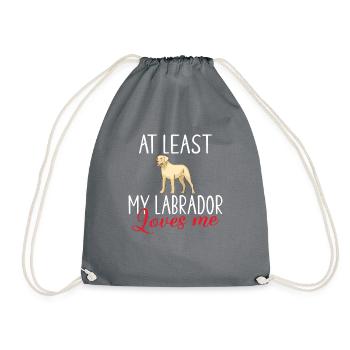 Labrador Lover Gifts - Drawstring Bag - grey - Front
