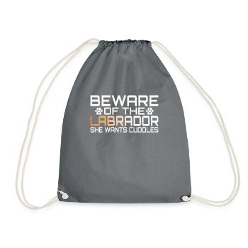 Cadeaux amoureux du Labrador - Sac de sport léger - gris - Devant