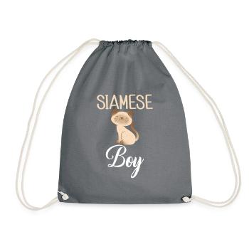 Cadeaux de chat siamois - Sac de sport léger - gris - Devant