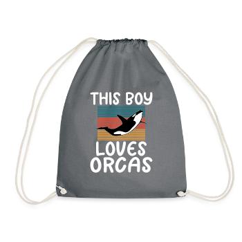 Cadeaux de baleines orques - Sac de sport léger - gris - Devant