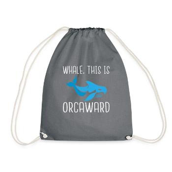 Orca Wal Geschenke - Turnbeutel - Grau - Vorne