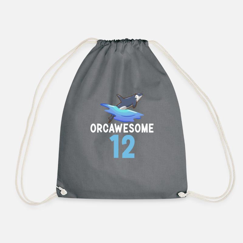 Orca Wal Geschenke - Turnbeutel - Grau