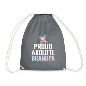 Axolotl Liebhaber Geschenke - Turnbeutel - Grau - Vorne
