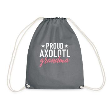 Axolotl Liebhaber Geschenke - Turnbeutel - Grau - Vorne