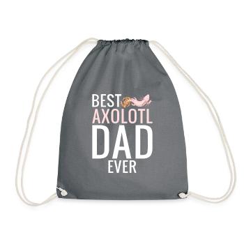 Axolotl Liebhaber Geschenke - Turnbeutel - Grau - Vorne