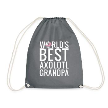 Axolotl Liebhaber Geschenke - Turnbeutel - Grau - Vorne