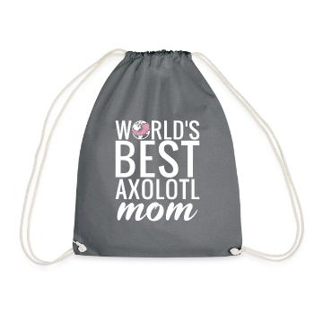Axolotl Liebhaber Geschenke - Turnbeutel - Grau - Vorne