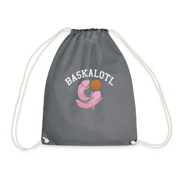 Axolotl Liebhaber Geschenke - Turnbeutel - Grau - Vorne
