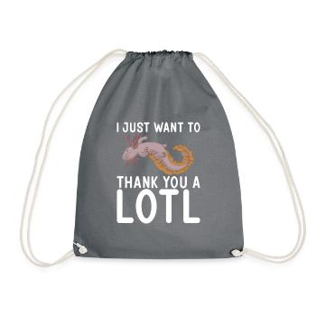 Axolotl Liebhaber Geschenke - Turnbeutel - Grau - Vorne