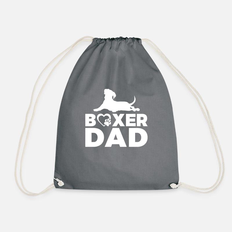 Boxer Hund Geschenke - Turnbeutel - Grau
