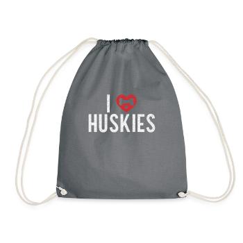 Cadeaux de chien Husky - Sac de sport léger - gris - Devant