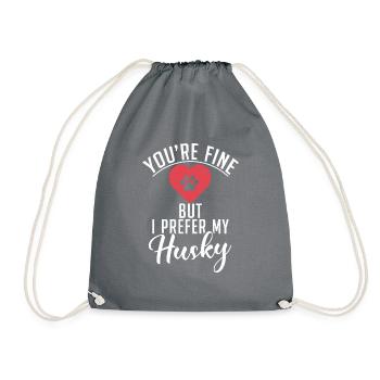Cadeaux de chien Husky - Sac de sport léger - gris - Devant