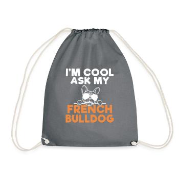 Cadeaux de bouledogue français - Sac de sport léger - gris - Devant