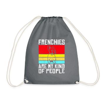 Cadeaux de bouledogue français - Sac de sport léger - gris - Devant