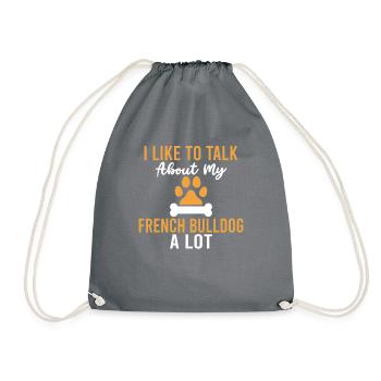 Cadeaux de bouledogue français - Sac de sport léger - gris - Devant