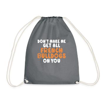 Cadeaux de bouledogue français - Sac de sport léger - gris - Devant