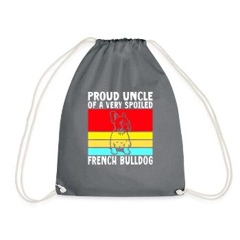 Cadeaux de bouledogue français - Sac de sport léger - gris - Devant