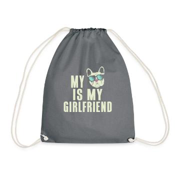 Cadeaux de bouledogue français - Sac de sport léger - gris - Devant