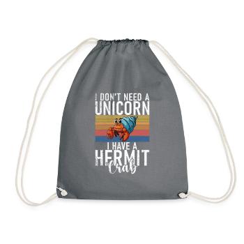 Hermit Crab Gifts - Drawstring Bag - grey - Front