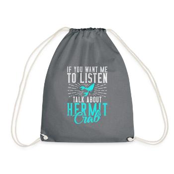Hermit Crab Gifts - Drawstring Bag - grey - Front