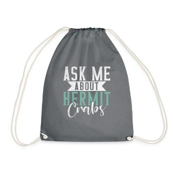 Hermit Crab Gifts - Drawstring Bag - grey - Front