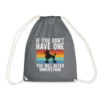 Cadeaux Caniche - Sac de sport léger - gris - Devant