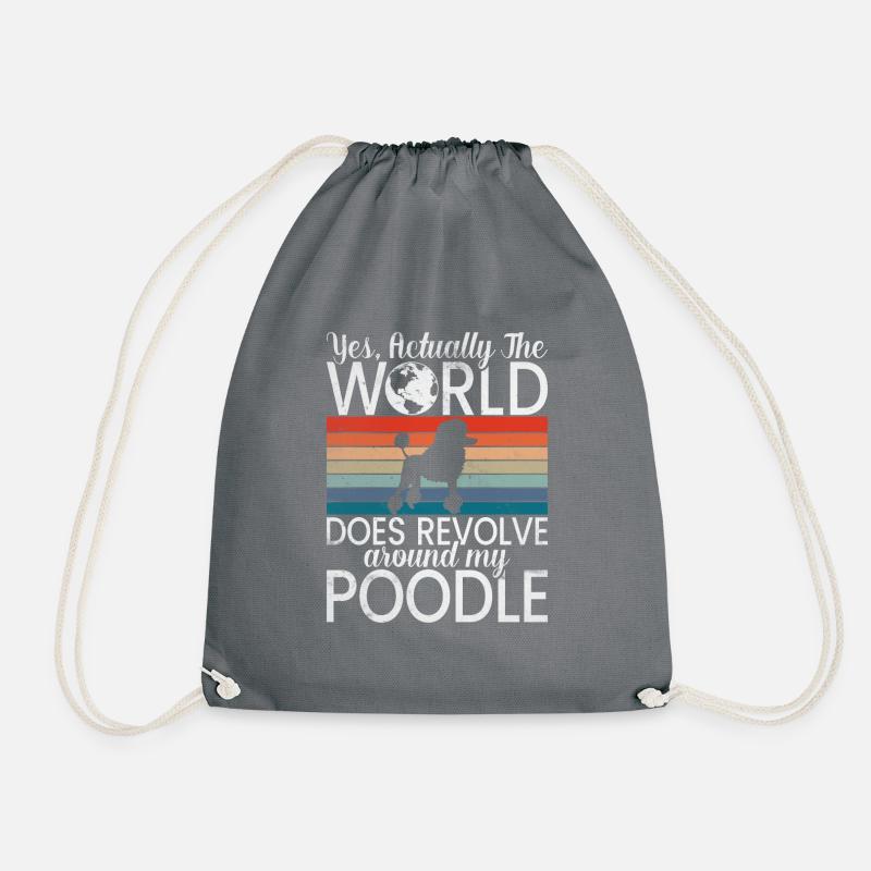 Pudel Geschenke - Turnbeutel - Grau