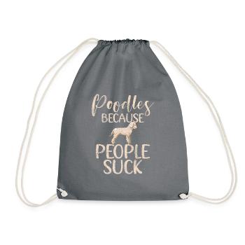 Cadeaux Caniche - Sac de sport léger - gris - Devant